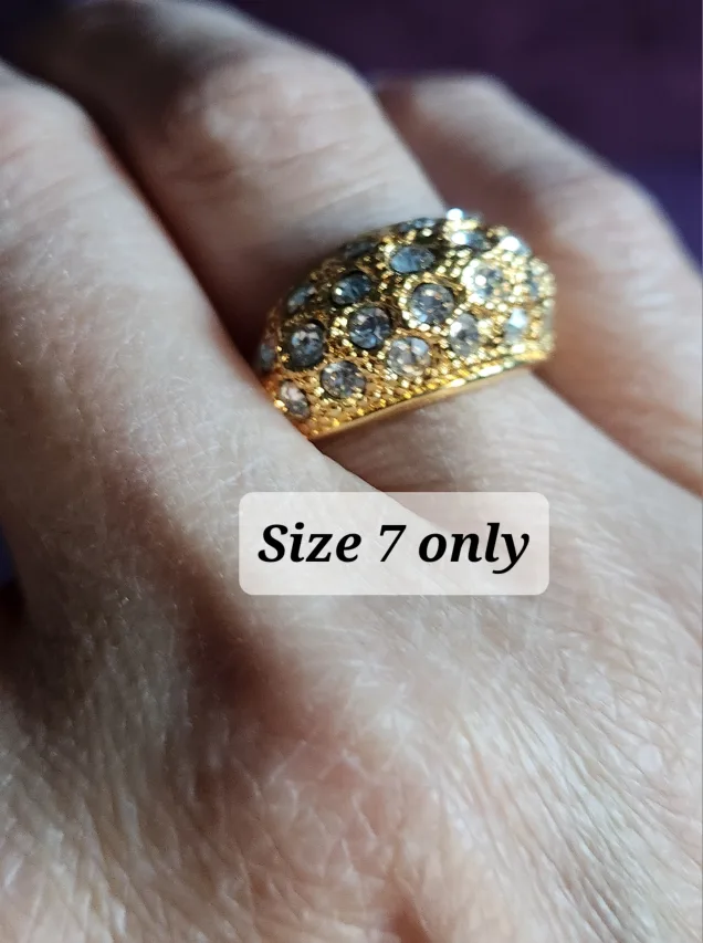 Brand new ASFOUR Egyptian crystal rings Size 7, 8 and 9 image indicator(4)