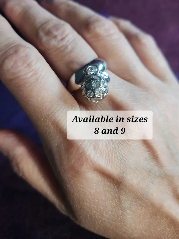 Brand new ASFOUR Egyptian crystal rings Size 7, 8 and 9 image indicator(8)