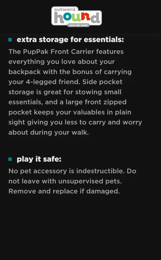 Pet Front Carrier - Small dog/ cat up to 10lbs image indicator(7)