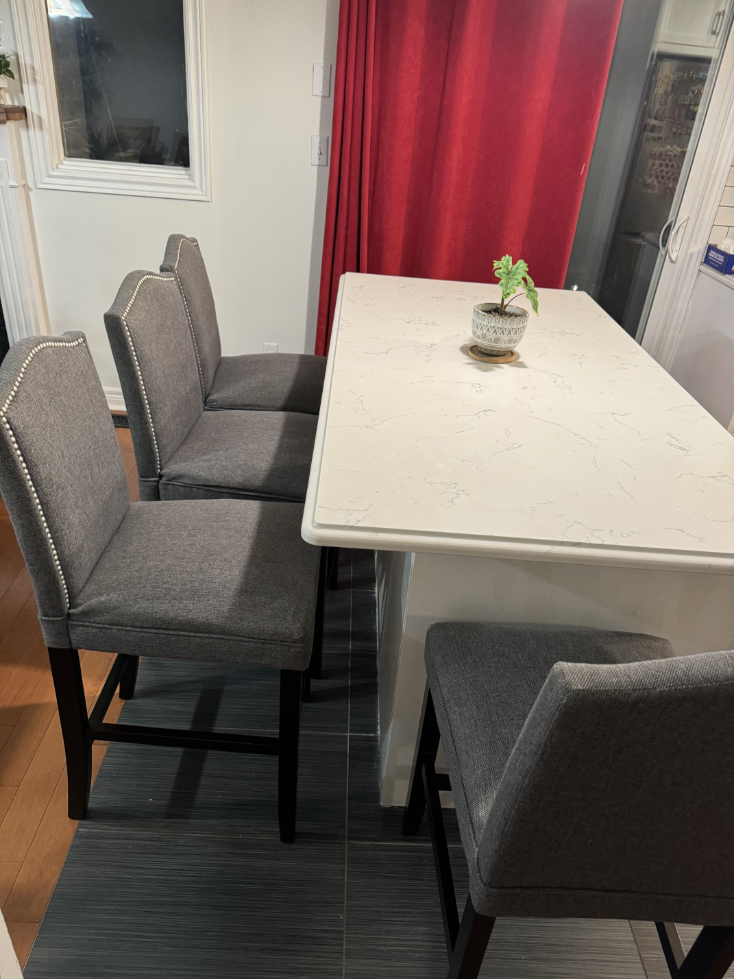 4 Grey Chairs - Excellent Condition !