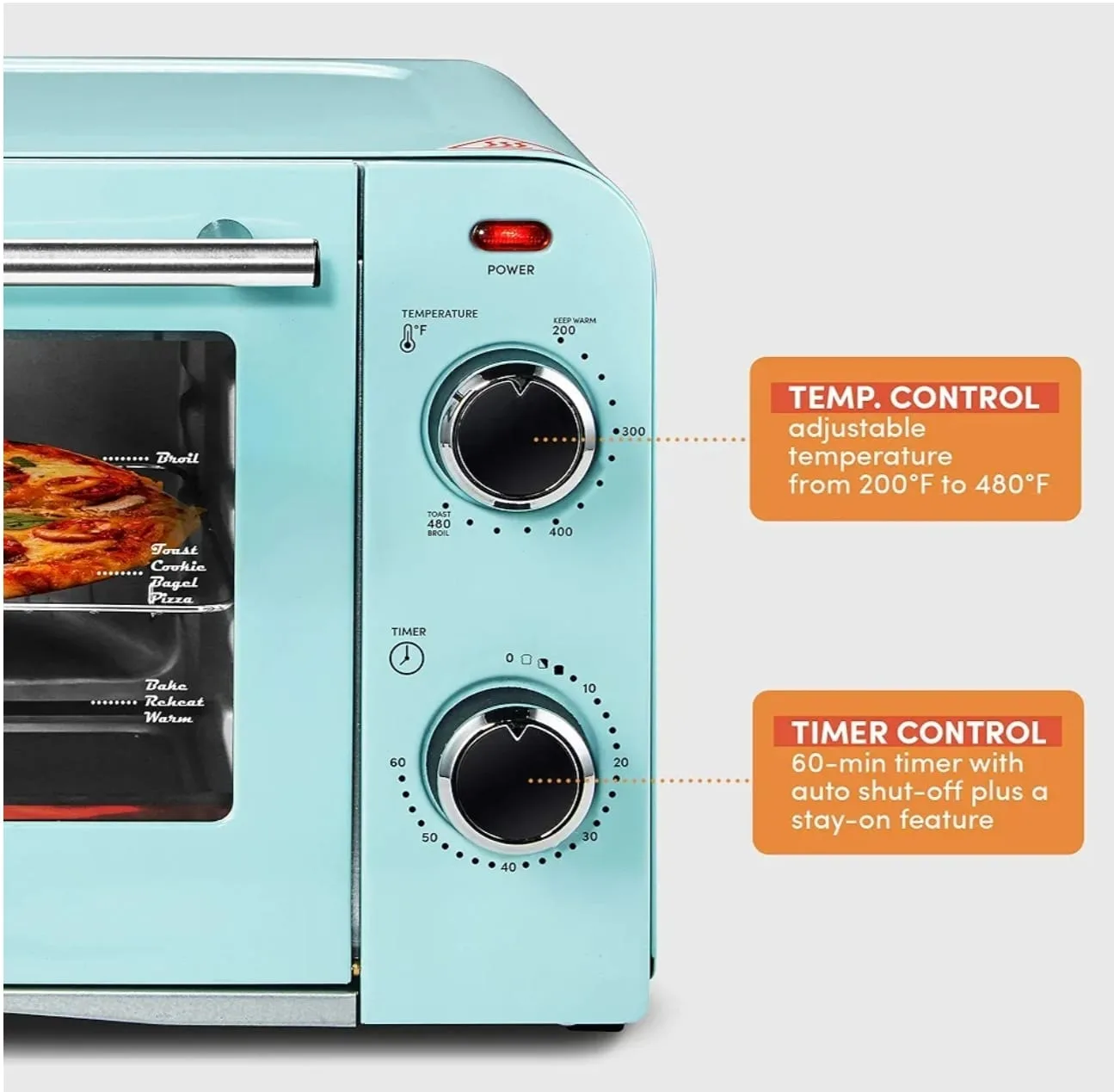 Americana ETO1200BL# Toaster Oven - Mint thumbnail