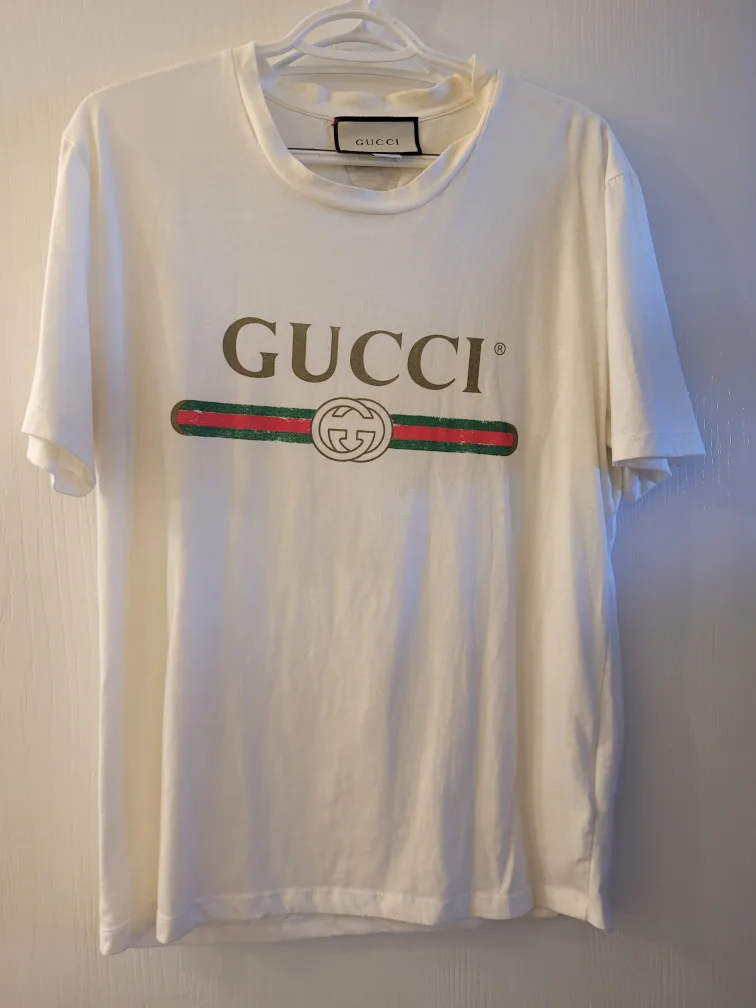 Authentic Gucci White Cotton T-Shirt thumbnail