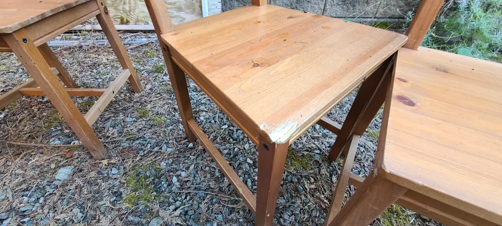 Free Wooden Table and Chairs Set image indicator(3)