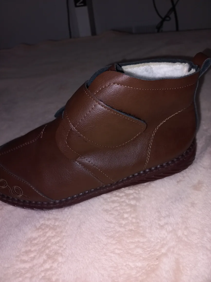 Brown Leather Ankle Boots, Size Unknown image indicator(2)