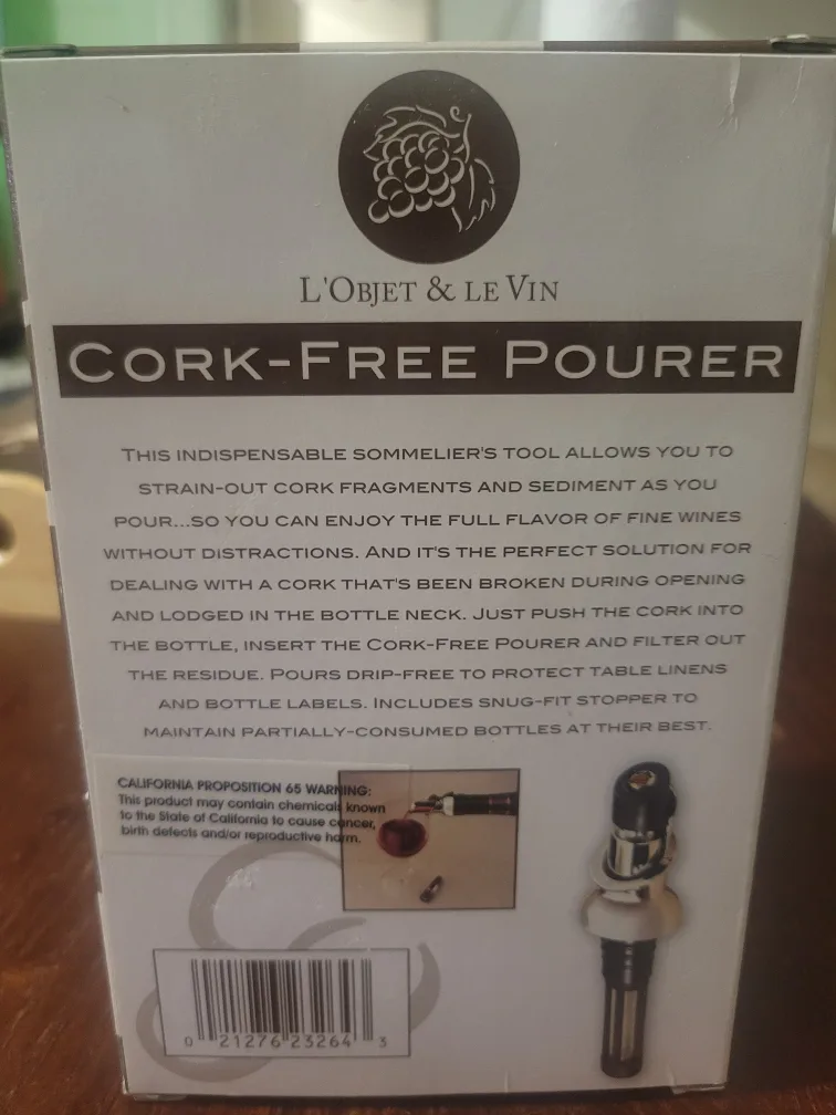 L'Objet & Le Vin Cork-Free Pourer - New in Box! image indicator(5)