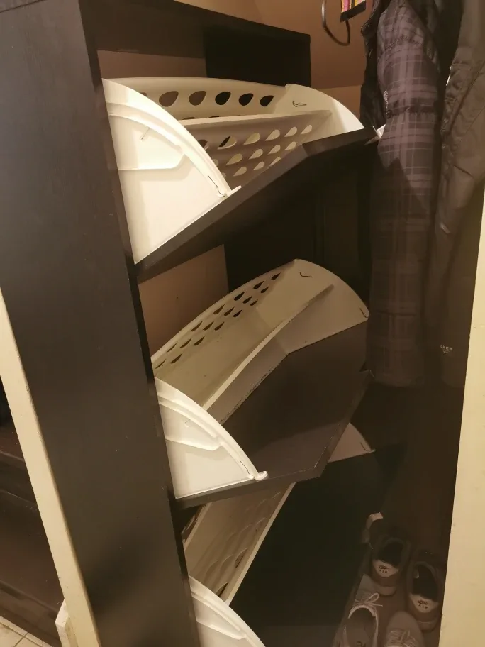 Today Only. Shoe Cabinet - Black/Brown image indicator(4)