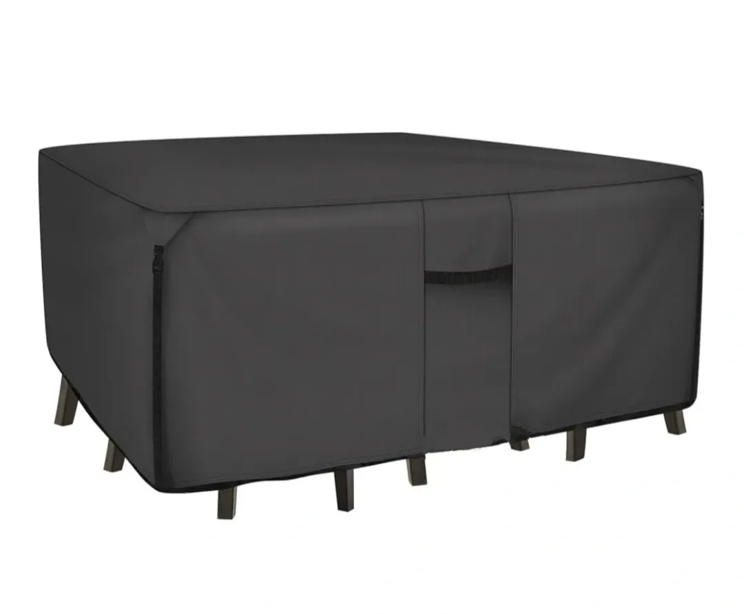Square Patio Table Cover, 34"x76", Grey thumbnail