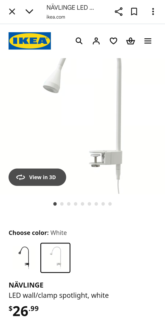LED Lamp ikea Navlinge with clamp - photo 2