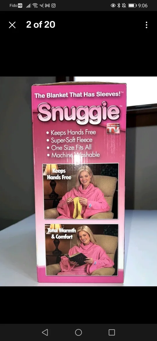 Snuggie The Blanket That Has Sleeves and.booklight Pink image indicator(2)