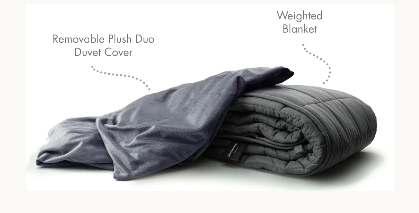 15lb Simplesleep Weighted Blanket & Dual-Sided Cover - photo 2