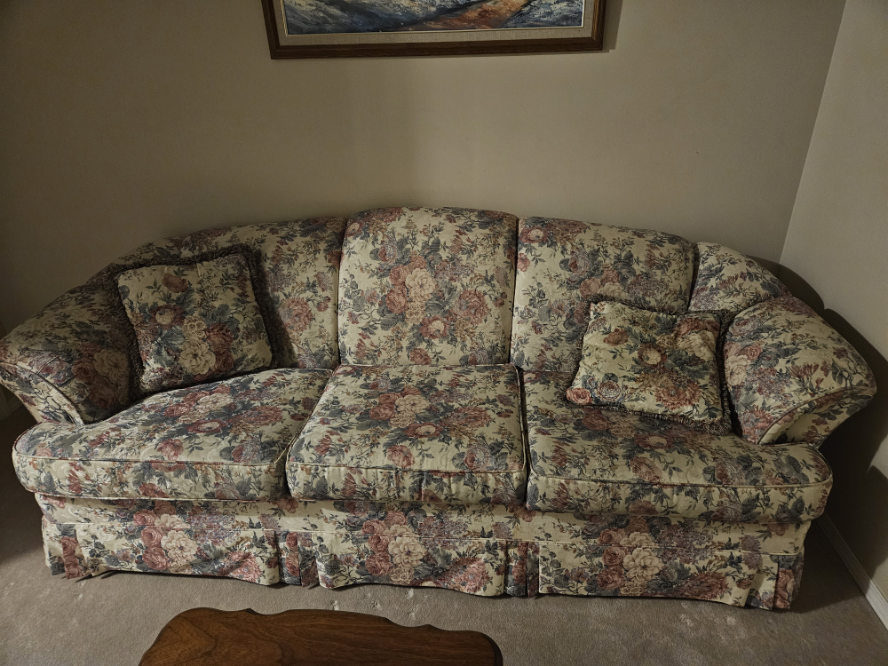 Floral Patterned Sofa / couch