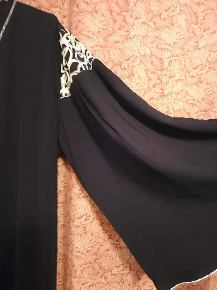 Chocolate & Cream Patterned Abaya - One Size Fits All (XXL) image indicator(6)