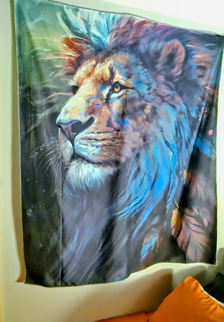 Lion Tapestry Wall Hanging thumbnail