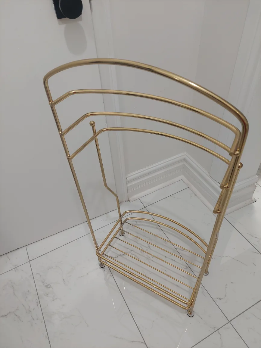 Gold-tone Metal Towel Rack image indicator(5)