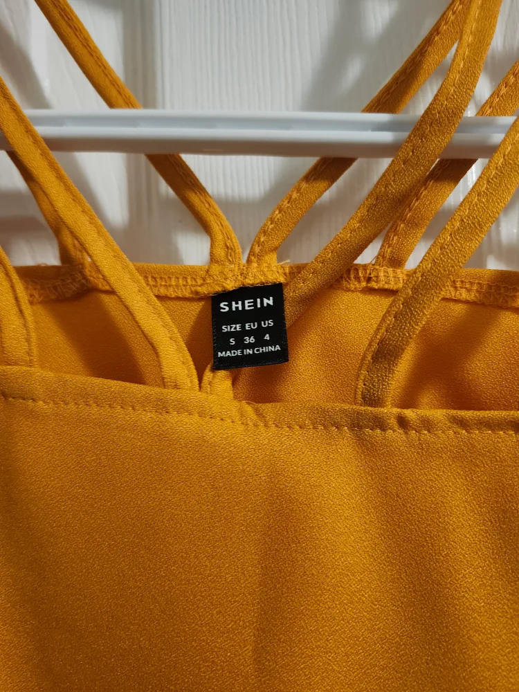 NEW Shein Strappy Yellow Top - Size S image indicator(8)