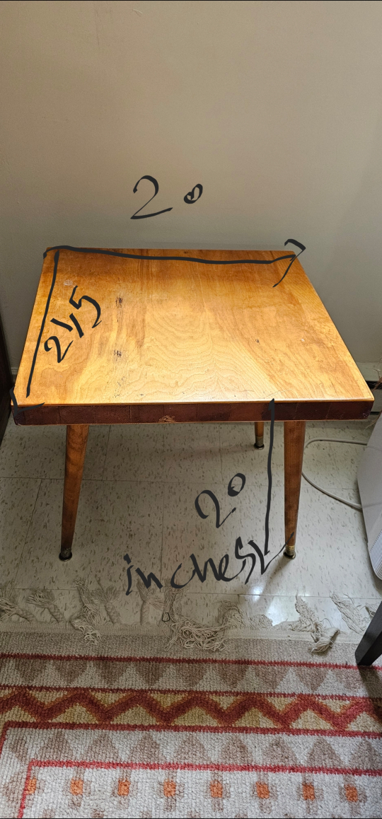 Vintage Square Wooden Table - photo 5