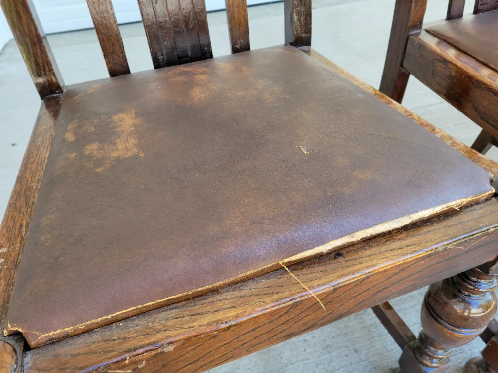 Antique Oak Dining Chairs - Set of 3 image indicator(4)