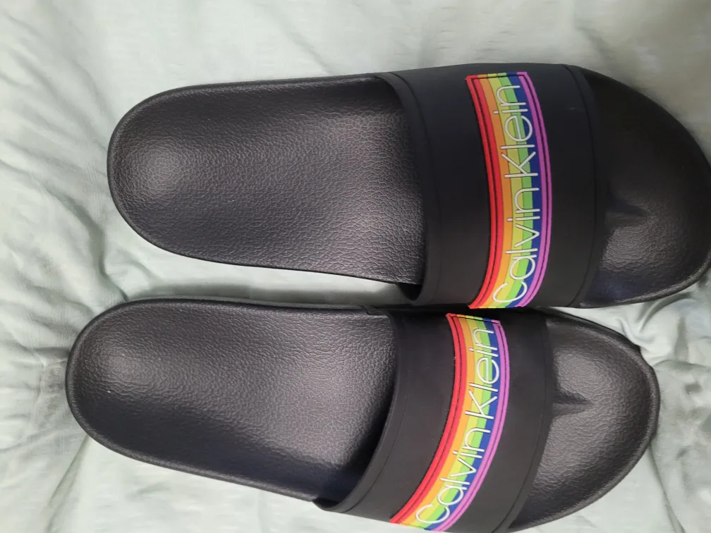 Calvin Klein Black Slides - Size 9 thumbnail