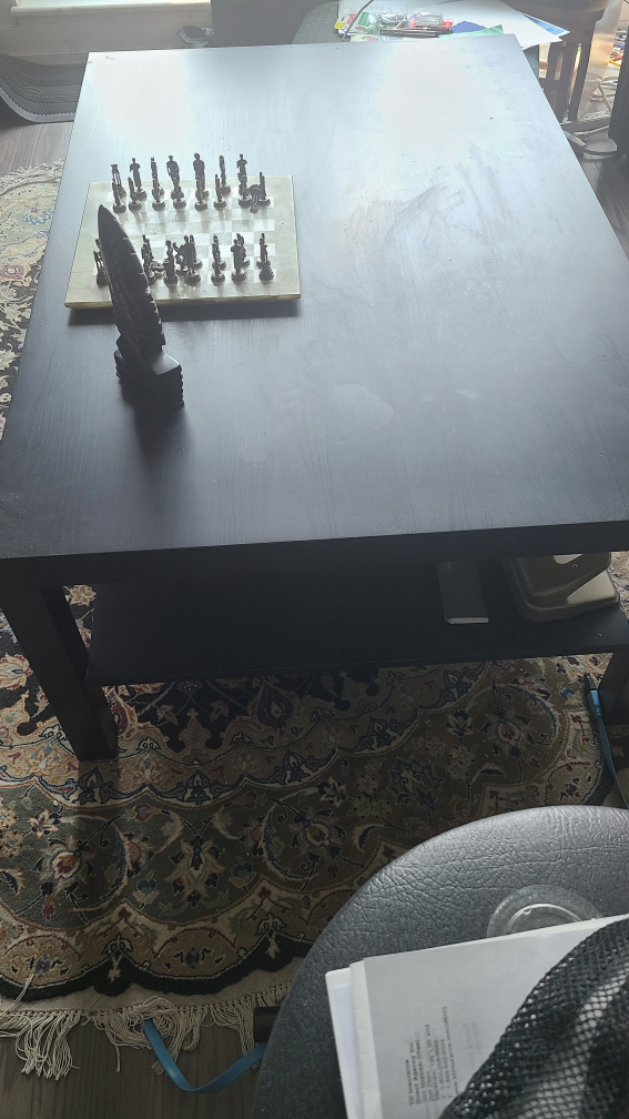 Black Coffee Table with Shelf - photo 4