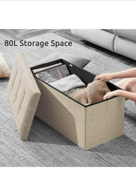 Ottoman Storage Organizer Beige *new thumbnail