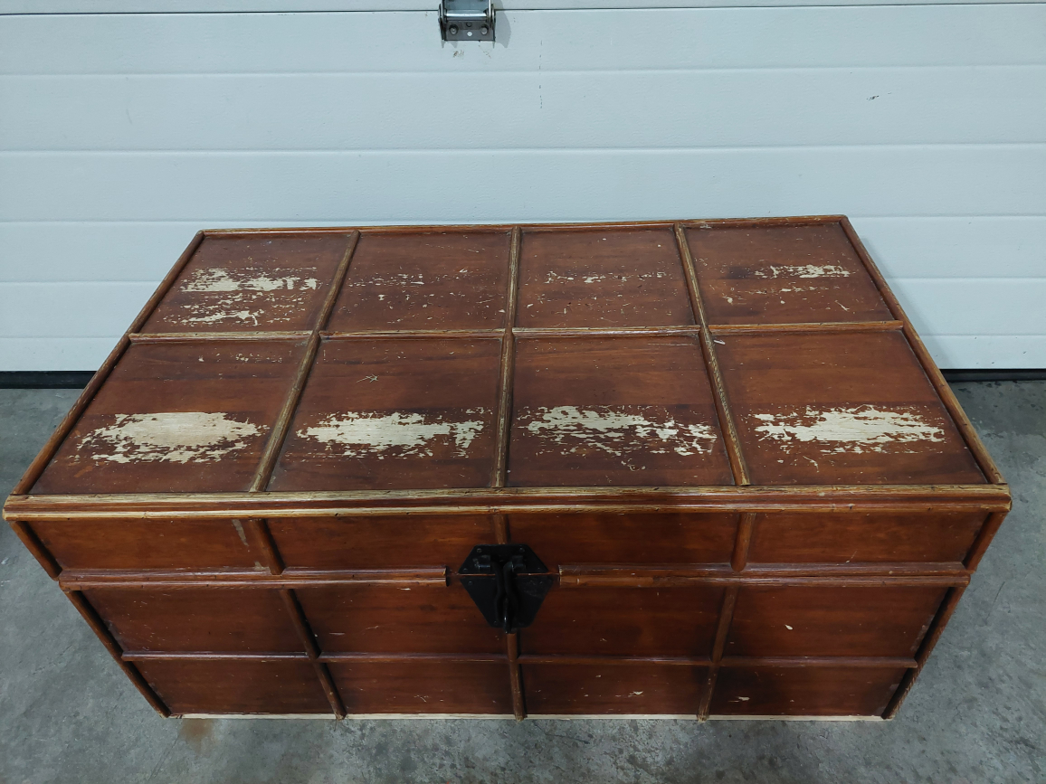 🧡 wooden storage trunk - photo 2