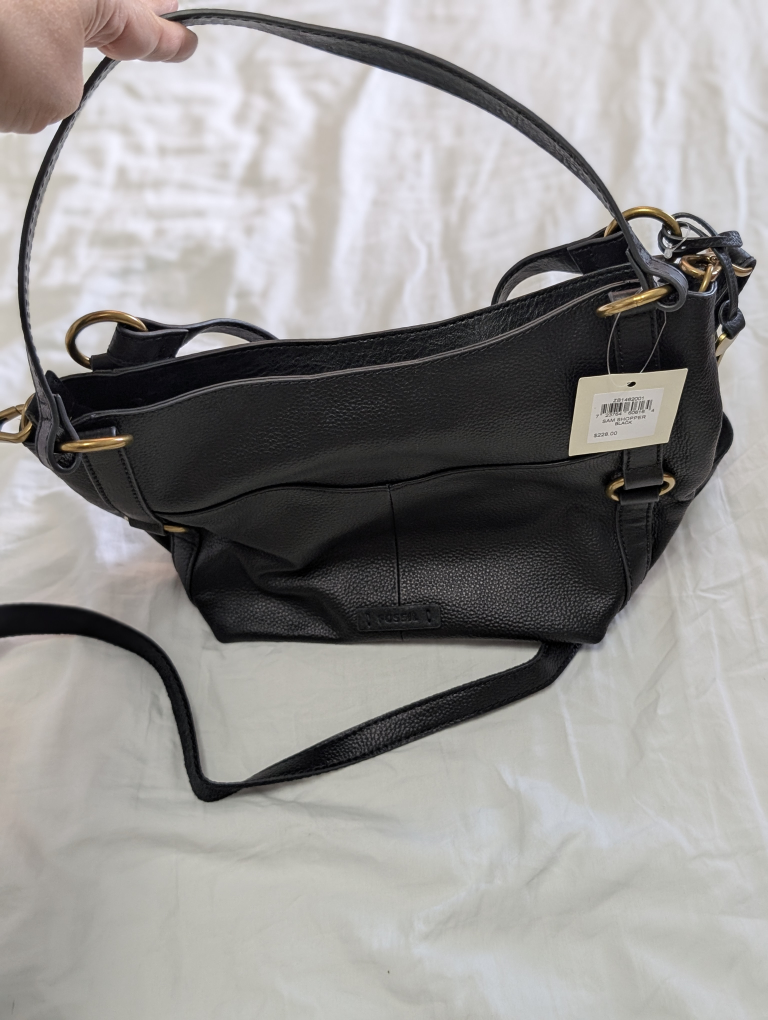 Fossil Sam Shopper Black Leather Shoulder/Crossbody Bag - photo 2