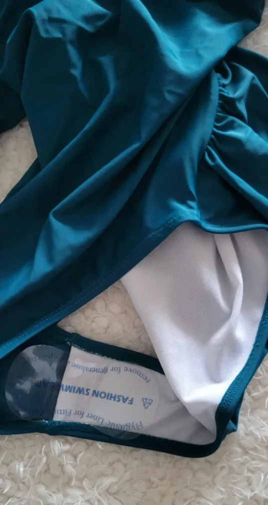 NWOT Teal Blue One-Piece Swimsuit image indicator(4)