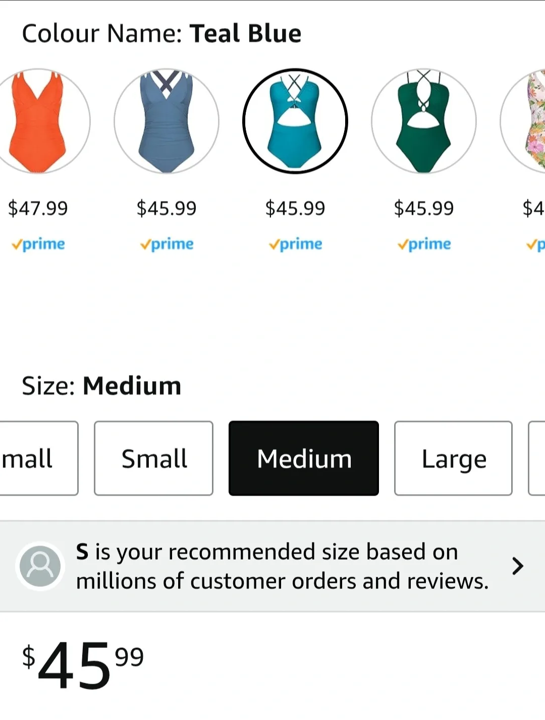 NWOT Teal Blue One-Piece Swimsuit image indicator(5)