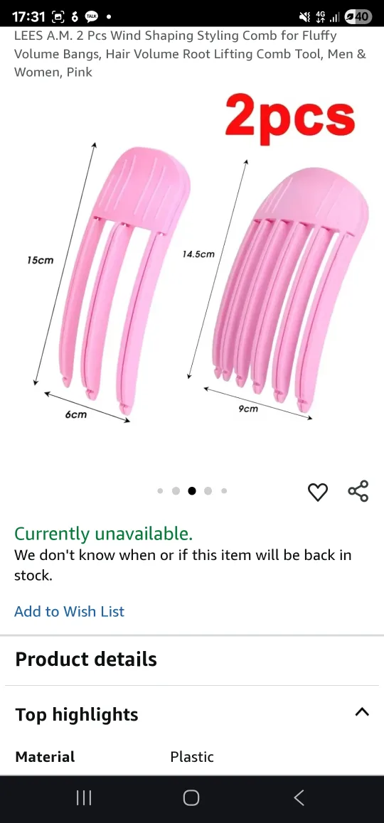 Styling Comb and hair pin (2pcs) image indicator(4)