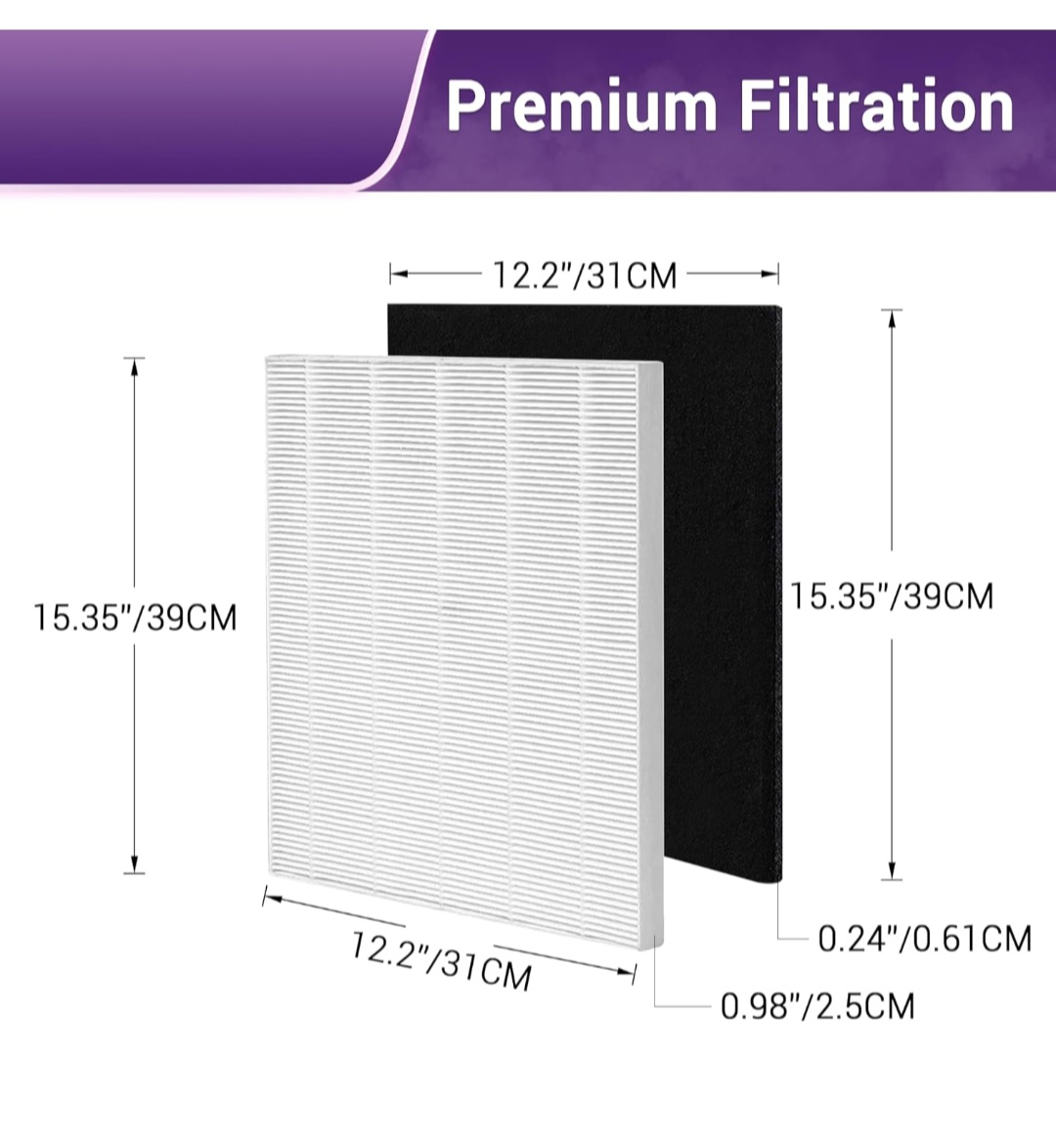 Sumbelive D360 HEPA & Carbon Filter Kit - photo 2