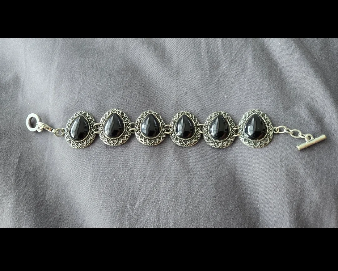 Black Stone boho Bracelet 🧡 thumbnail