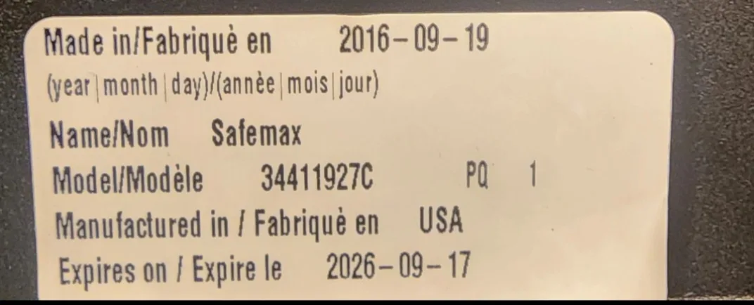 Evenflo Safemax Car Seat, Model 34411927C image indicator(4)