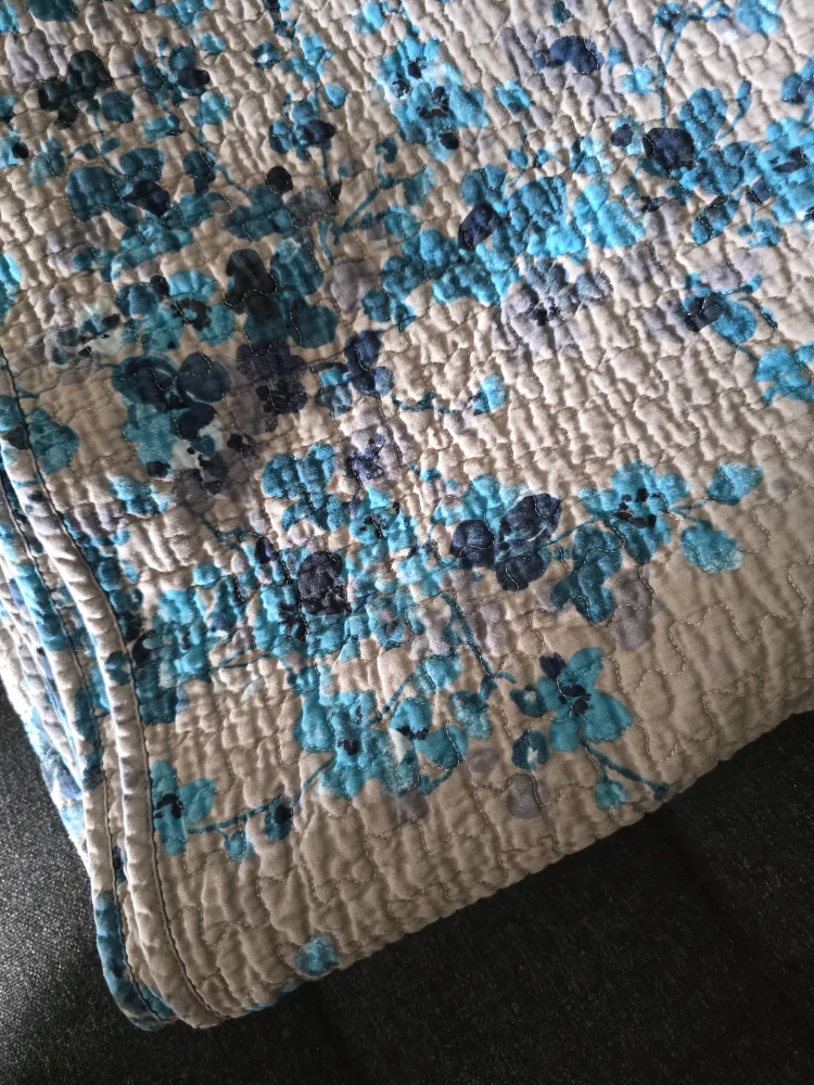 Floral Quilt - Blue & Beige King size image indicator(3)