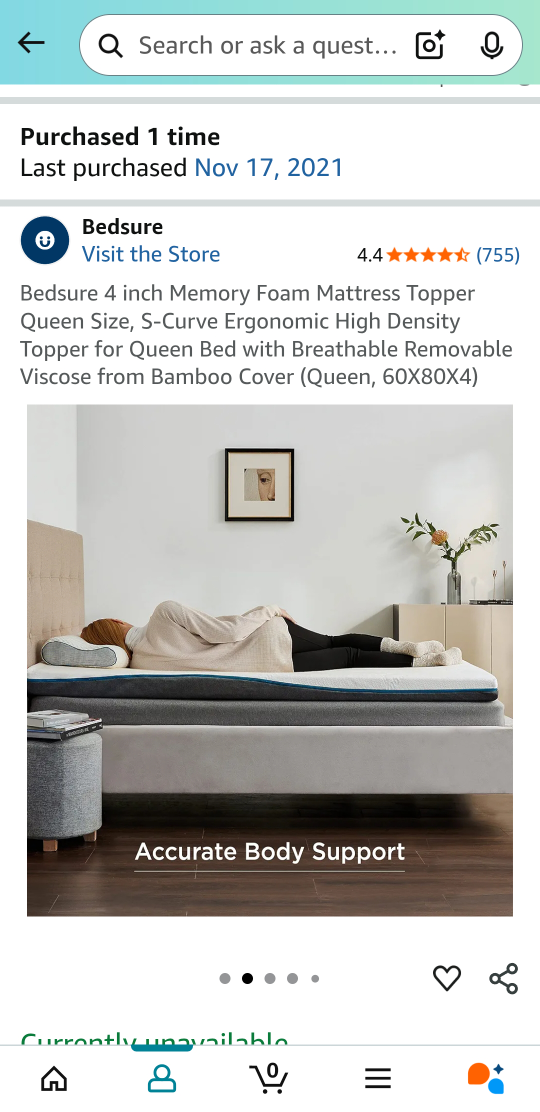 4 inch Memory Foam Mattress Topper Queen - photo 3