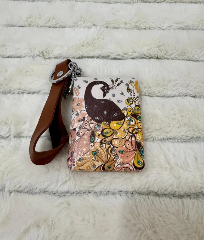 Peacock Design Compact Mirror with Strap image indicator(5)