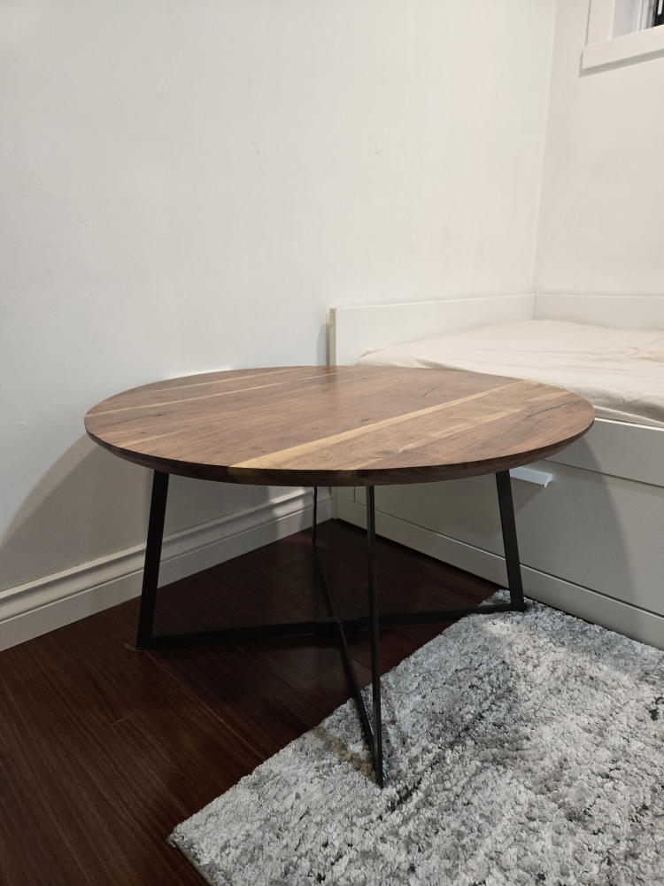 Round Wooden Coffee Table - photo 2