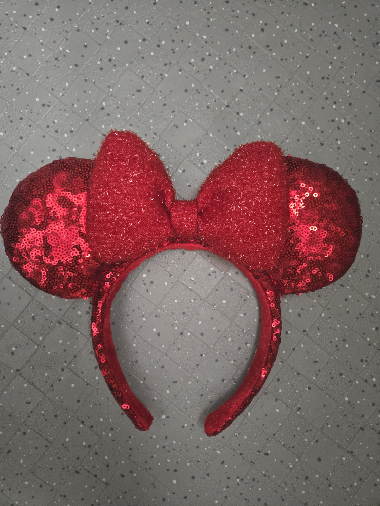 Red Sequin Minnie Mouse Ears Headband