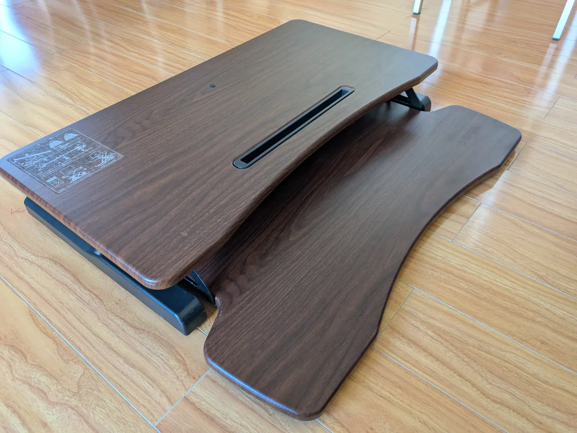 Standing desk converter - Wood finish image indicator(6)