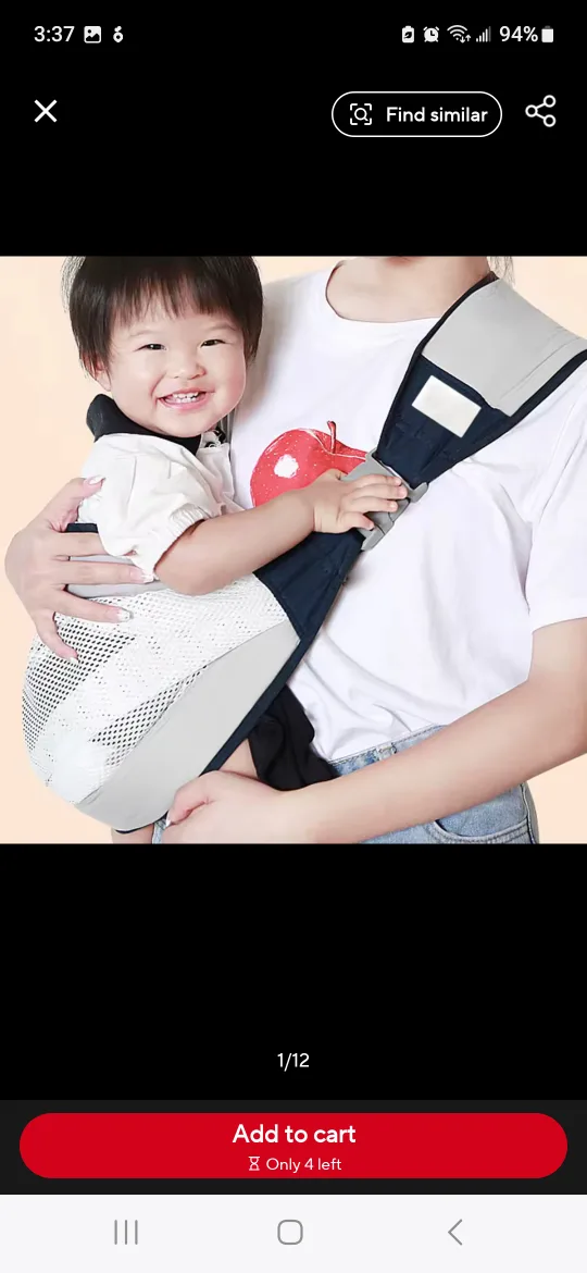 Pink Baby Sling Carrier image indicator(2)