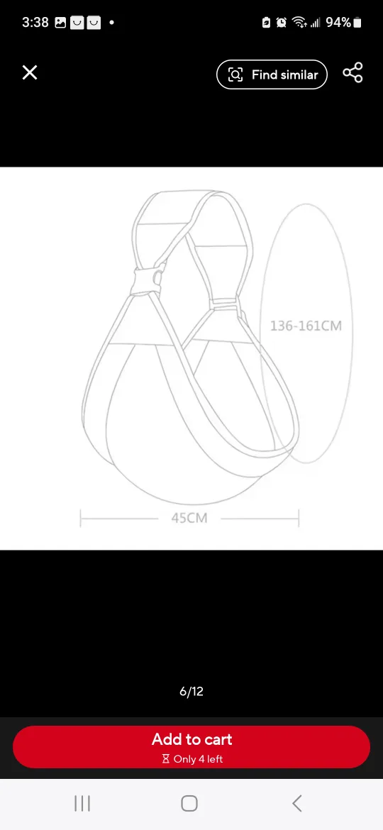 Pink Baby Sling Carrier image indicator(7)
