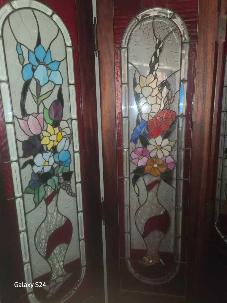 Stained Glass Folding Screen Room Divider image indicator(2)