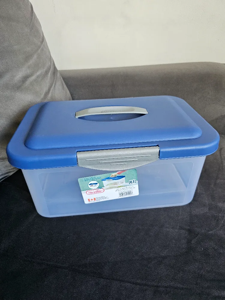 Sterilite Show-offs Medium Storage Container Box, Blue thumbnail