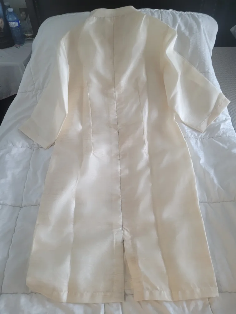 Filipina Cream Embroidered Dress thumbnail