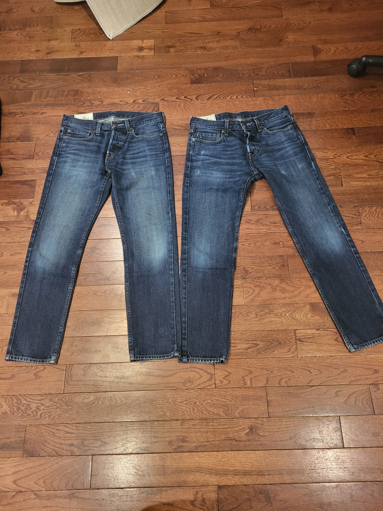 Hollister Slim Straight Jeans, Dark Wash - photo 2