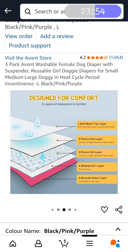 Dog Diaper Liners Disposable Booster Pads Regular 160ct image indicator(10)