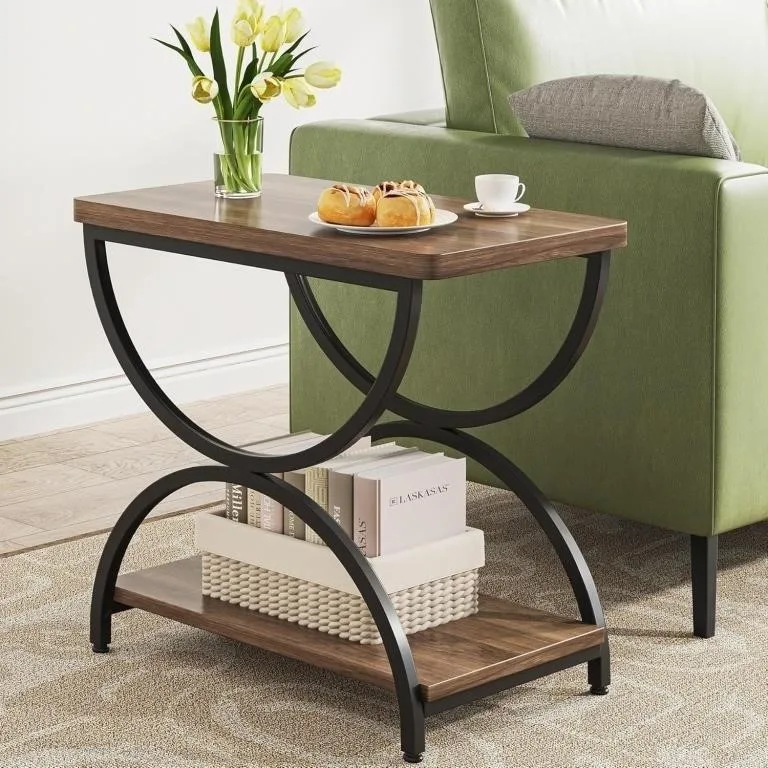 Brown & Black End Table