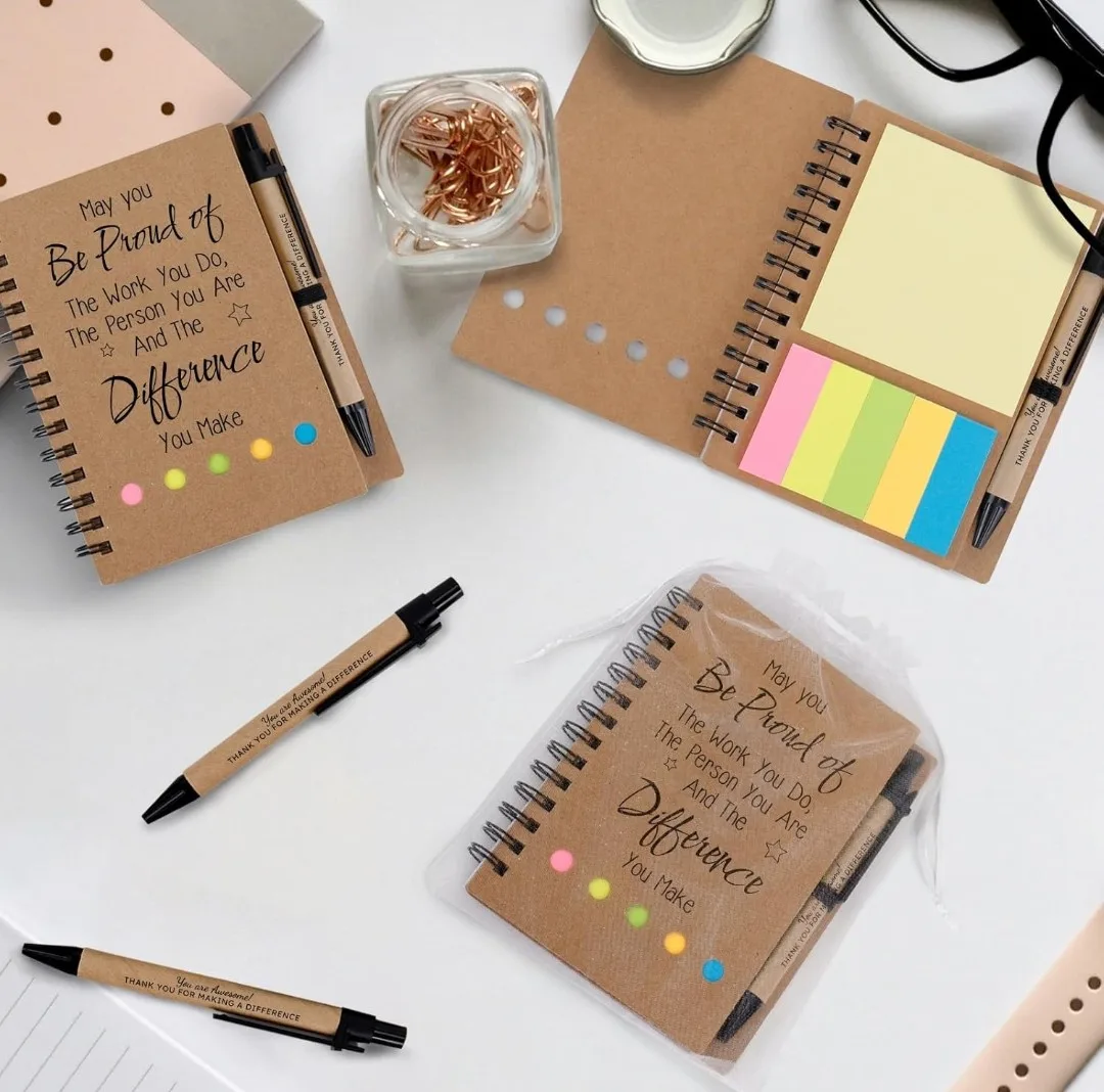 4 sets of Spiral Notes, Notepads, Pens & Gift bags - New image indicator(6)