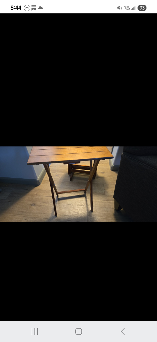 Folding Wooden TV tray set - photo 2