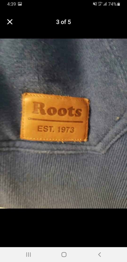 Roots Athletics Dept. Blue Zip-Up Hoodie, M - photo 5