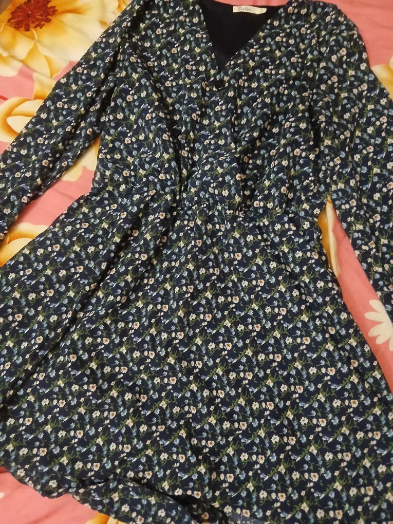 Katie Floral Long Sleeve Dress - Size S thumbnail